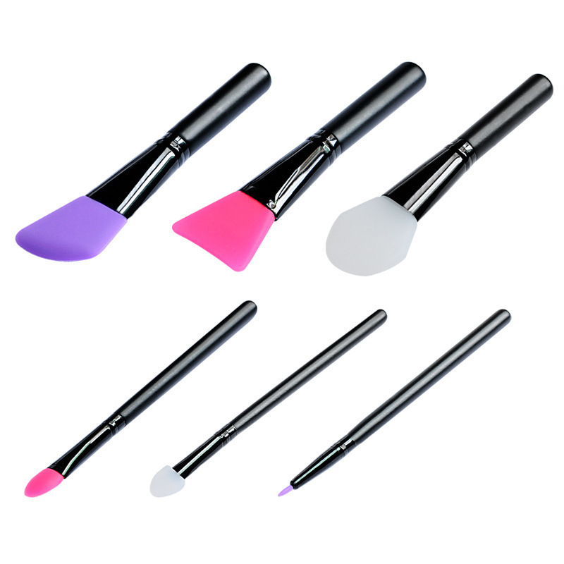 Benutzerdefinierte tragbare Silikon-Lidschattenpinsel-Applikator Clean Tools Make-up-Pinsel 6