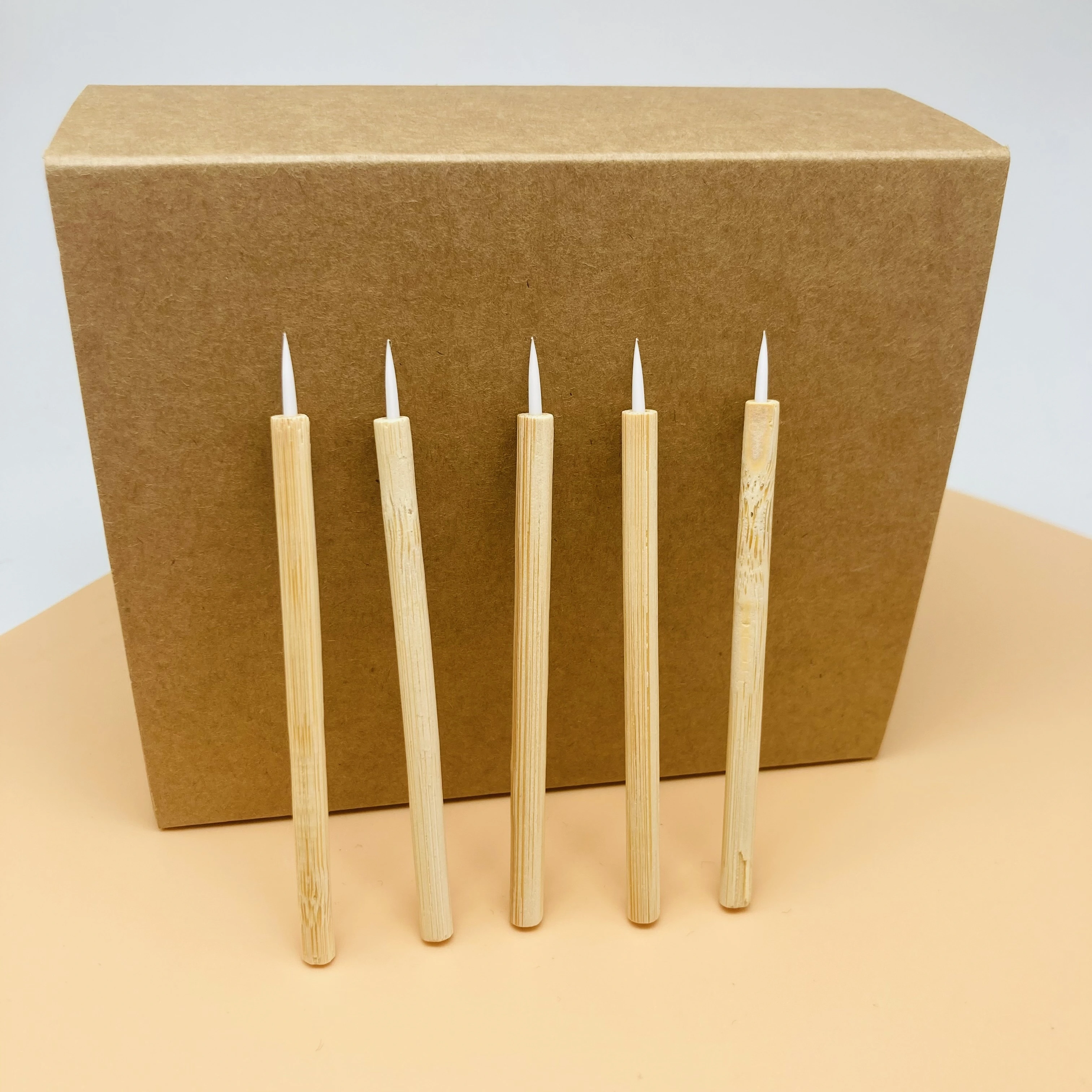 Eco-friendly Applicators with Bamboo Handle Mascara Wand Lint-free Applicator Lip Brush Eyeliner Brush 1