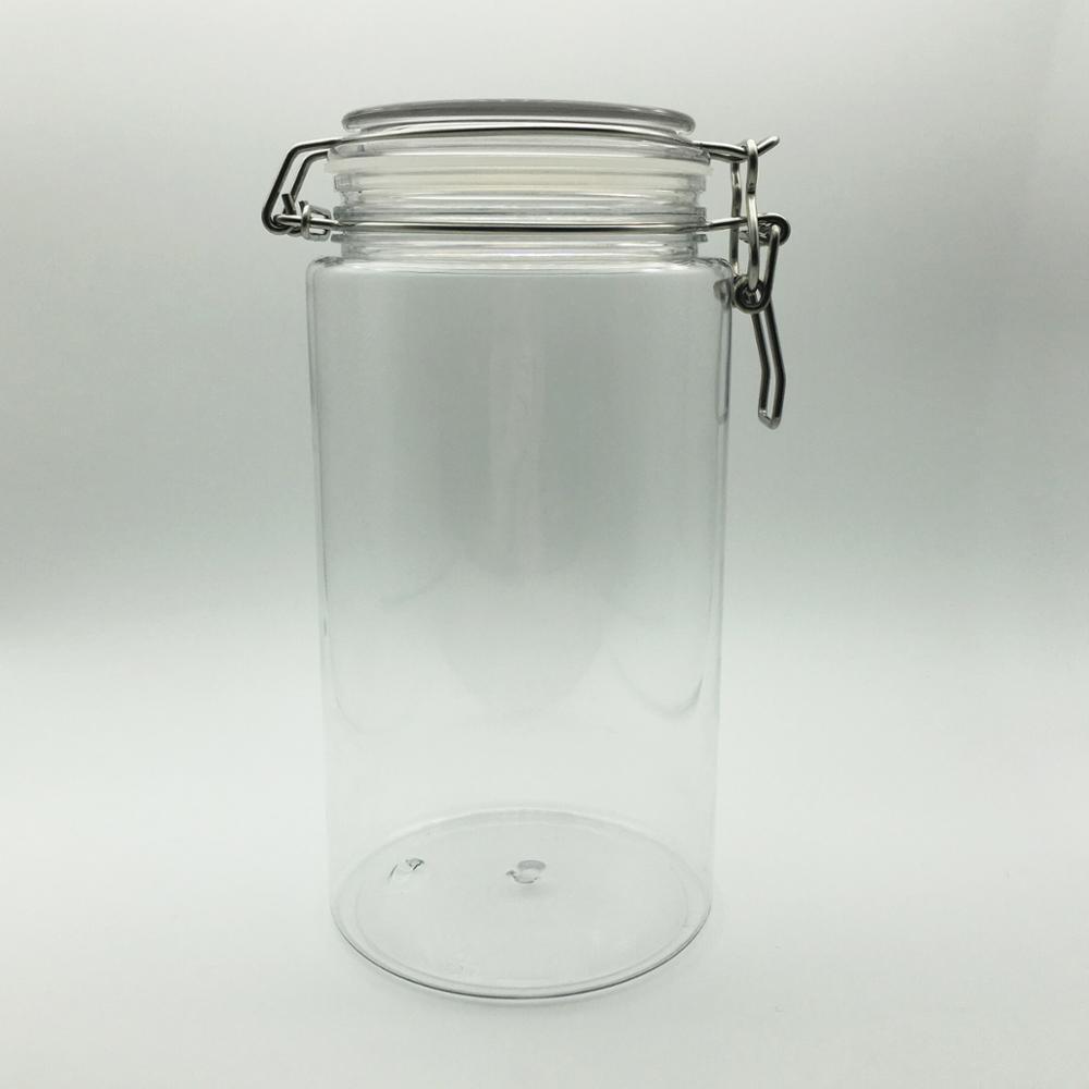 SGS 2L 2000ml прозрачный контейнер для конфет округлой формы из пластика ЛЮБИМЦА герметичные герметичные банки 1