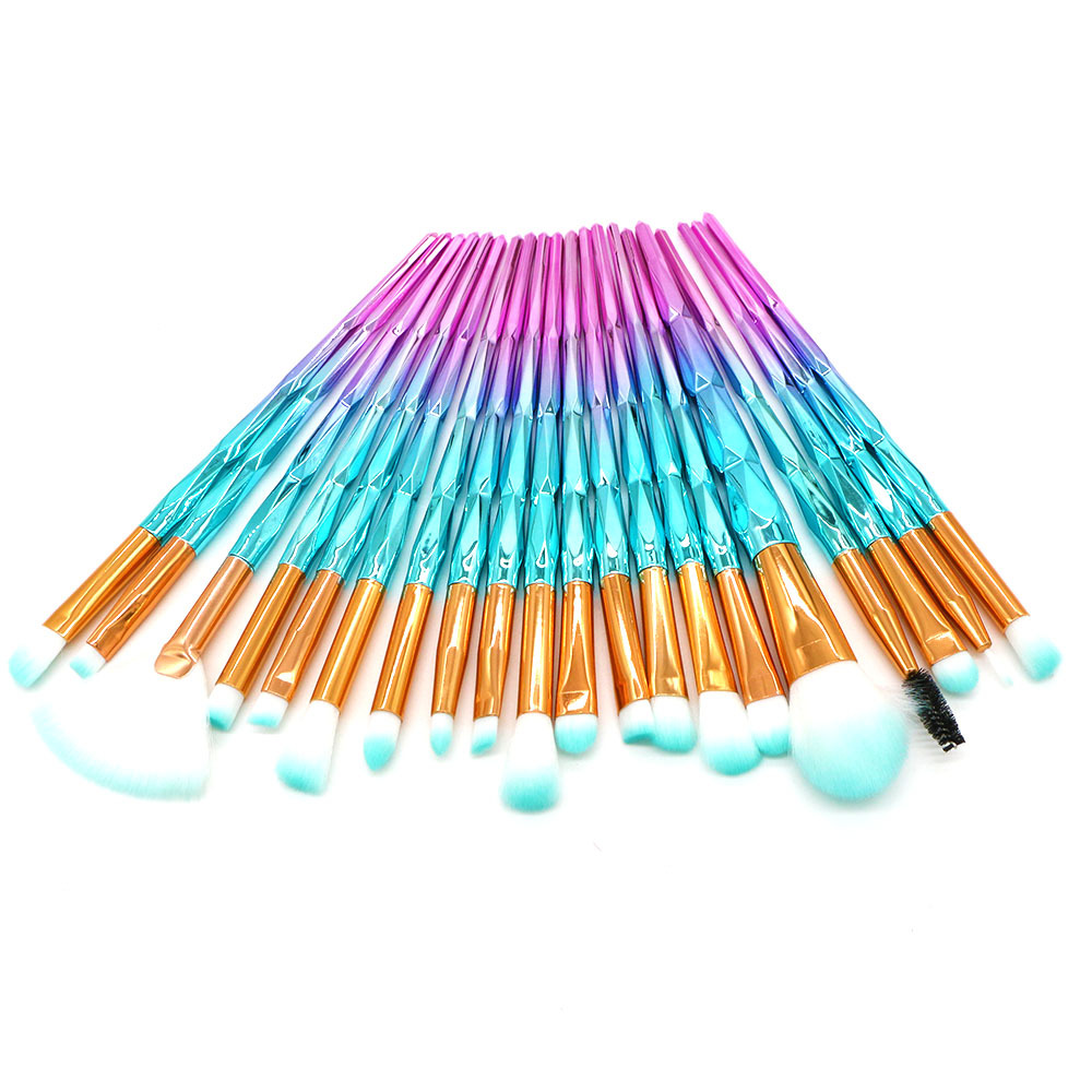 hot selling quality DiamondShape oem make up kit 20 piece eye shadow brush 2