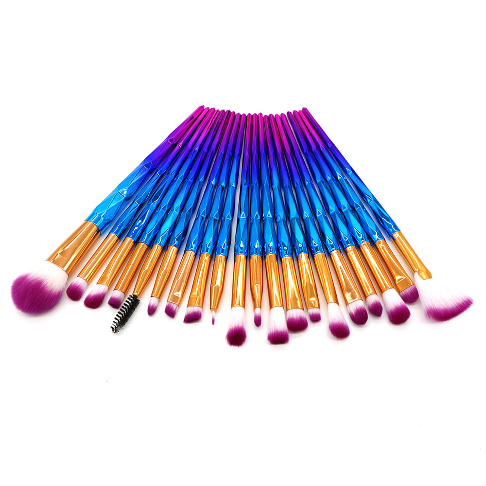 hot selling quality DiamondShape oem make up kit 20 piece eye shadow brush 3