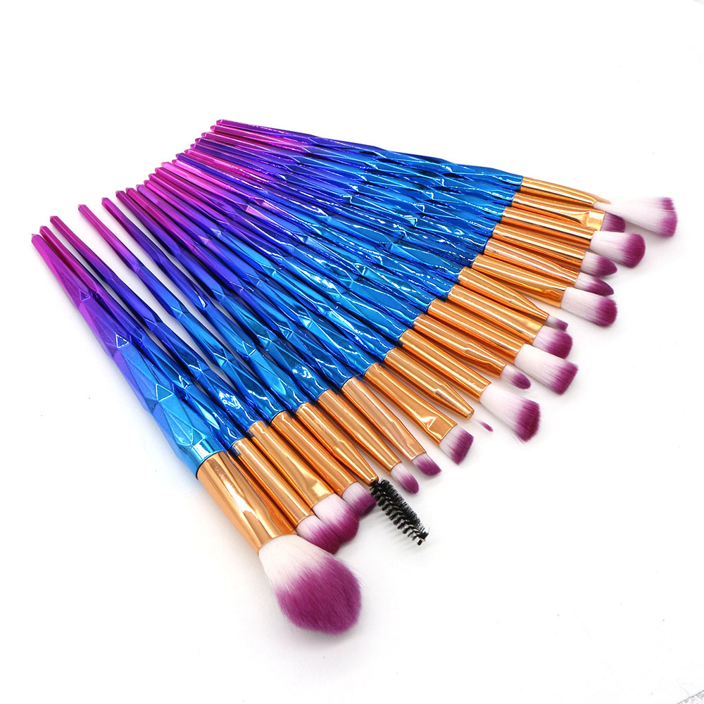 hot selling quality DiamondShape oem make up kit 20 piece eye shadow brush 6