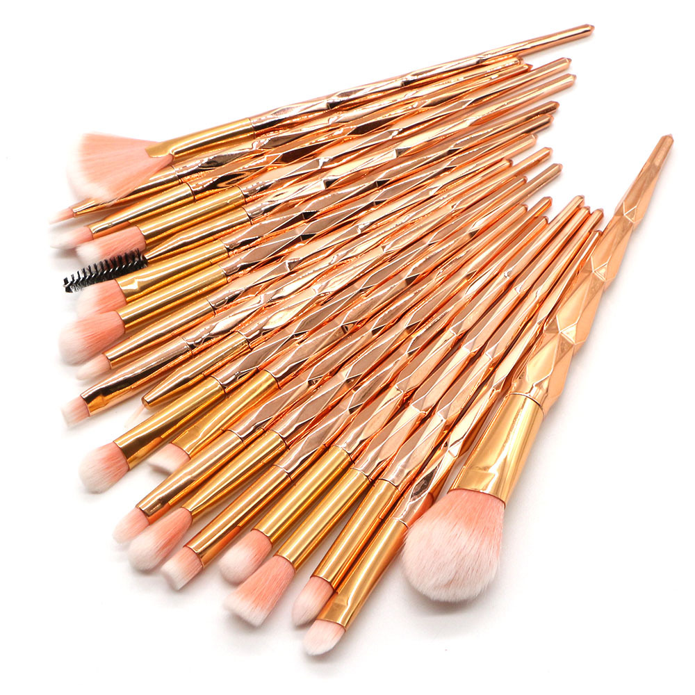 hot selling quality DiamondShape oem make up kit 20 piece eye shadow brush 5