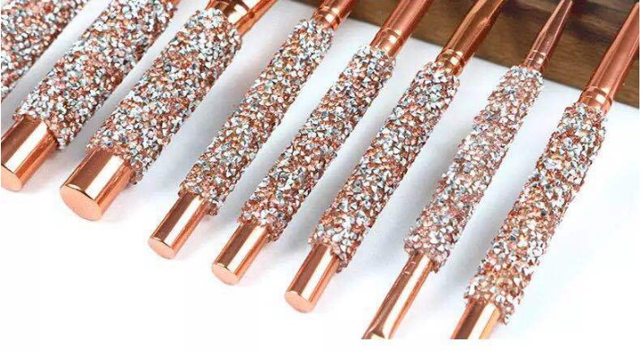 Wholesale Suprabeauty 10pcs crystal makeup brush set 4