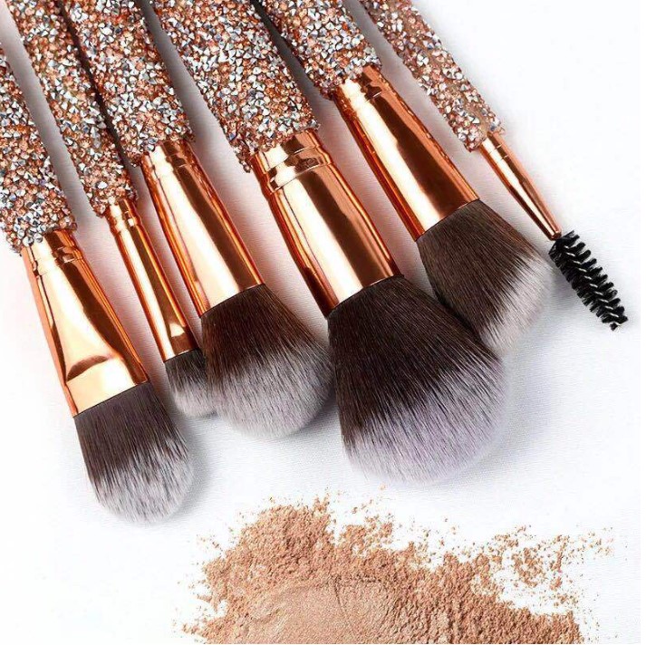 Wholesale Suprabeauty 10pcs crystal makeup brush set 2