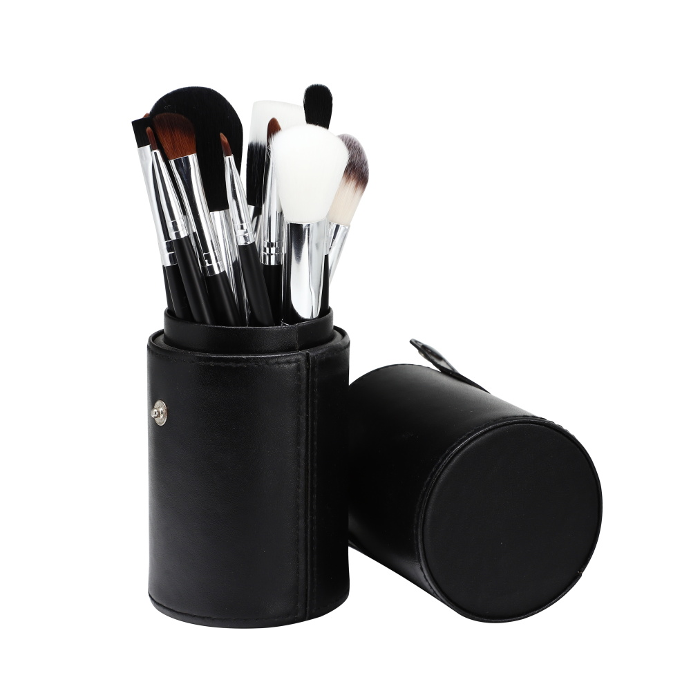 Suprabeauty brand customized color 12pcs natural hair foundation powder eye brow brushes tool custom logo Makeup Brush kit 1