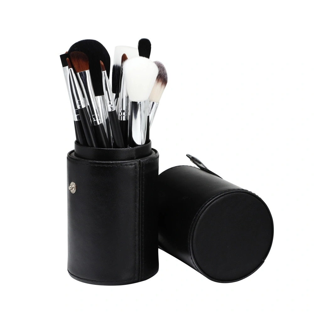 Suprabeauty brand customized color 12pcs natural hair foundation powder eye brow brushes tool custom logo Makeup Brush kit 1