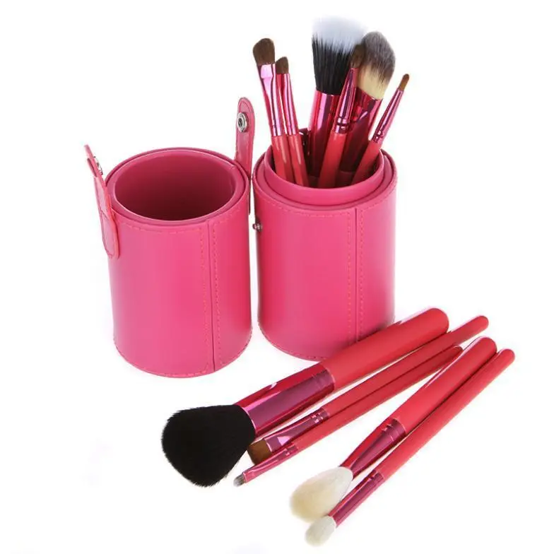 Multi-use 12pcs private label synthetic fibre cosmetic makeup brush set with PU bag case 1