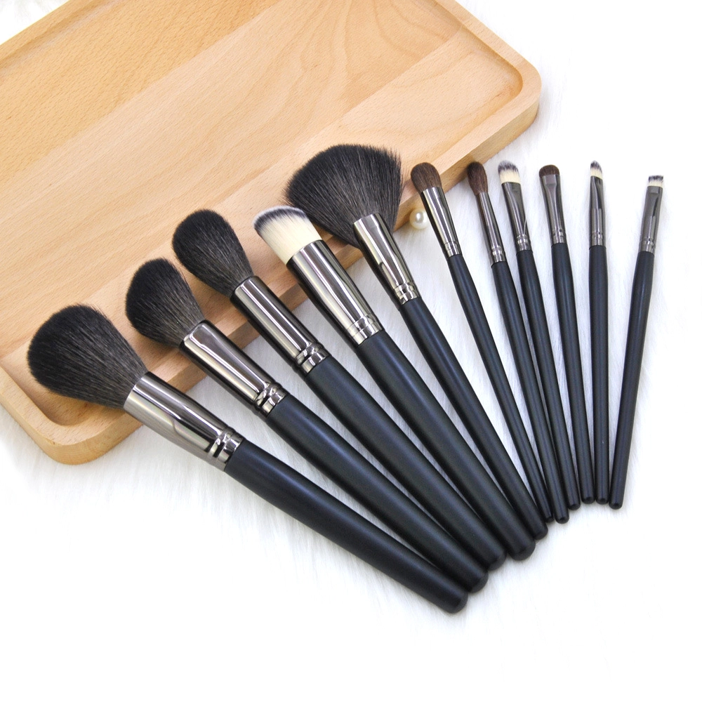Sistema de cepillo personalizado belleza personalizado al por mayor del maquillaje del pelo de cabra para los cosméticos 1