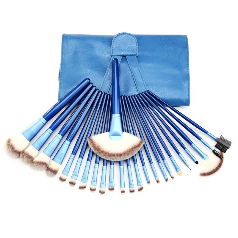 Hot selling makeup brush travel essential blue makeup brush set 1