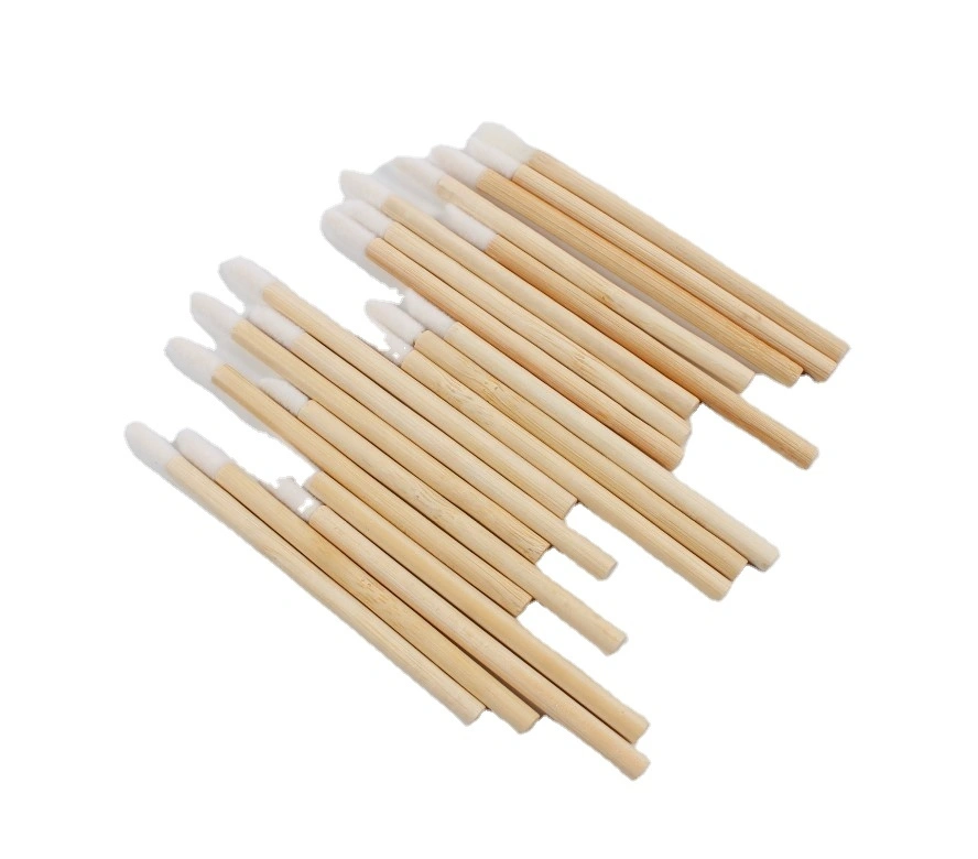 Bamboo handle disposable lip gloss big pplicator xl disposable lip wands 1