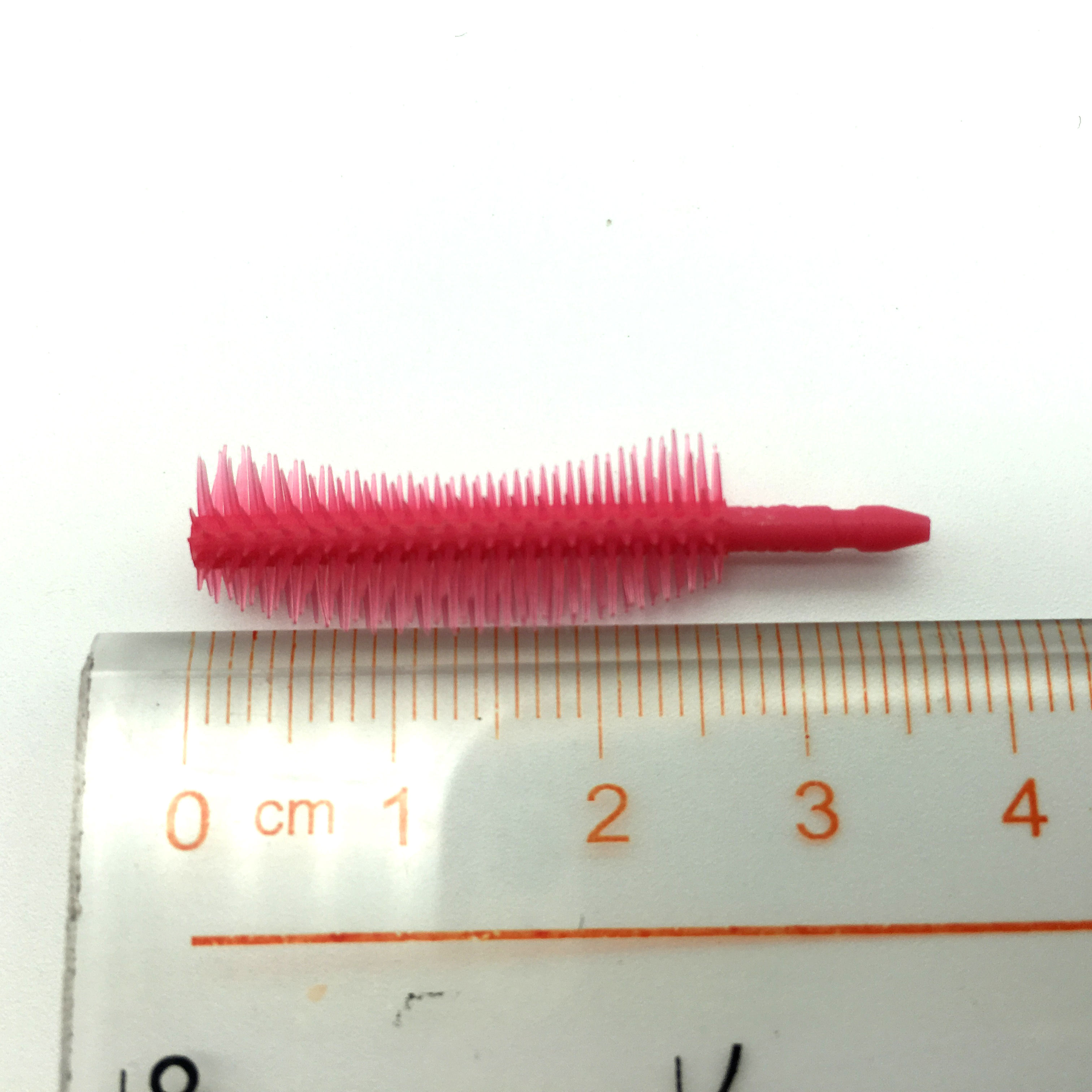 Hot sale 10CM length purple color plastic handle makeup silicone mascara brush 5