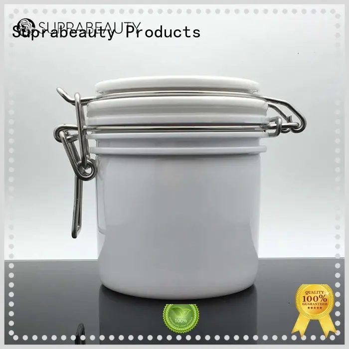 round cookie jar with silicone ring for cosmetic cream Suprabeauty 1