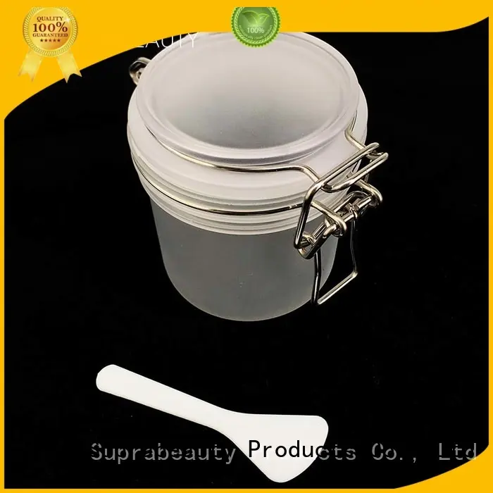 Suprabeauty xlj clear plastic jars with lids with logo printing for mud mask 1