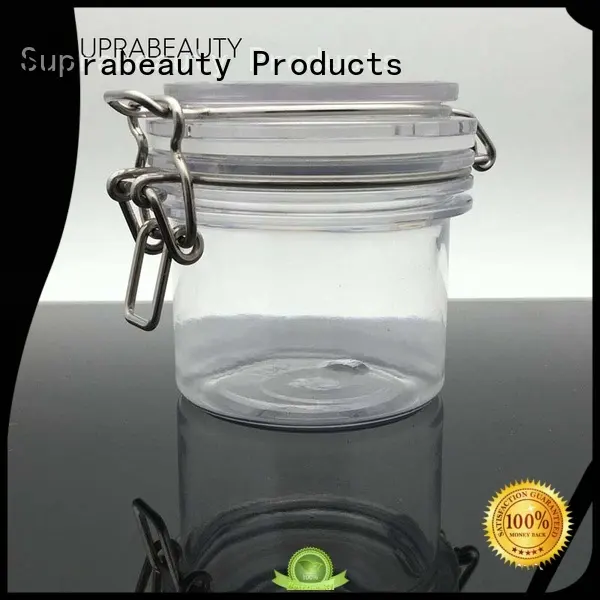 Suprabeauty xlj empty cosmetic jars with logo printing for bath salt 1