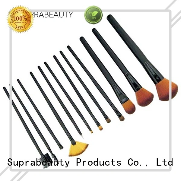 kit de pinceaux de maquillage en aluminium en ligne avec cheveux synthétiques courbés pour poudre libre 1