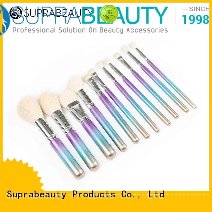 Suprabeauty sp top 10 set di pennelli per trucco con peli sintetici ricurvi per cipria sciolta 1
