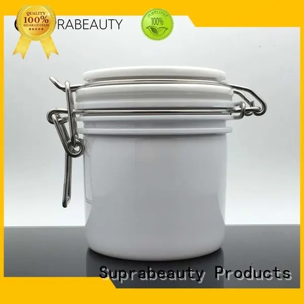 white makeup containers with silicone ring for cosmetic cream 1