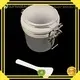 mask bulk glass cosmetic jars with logo printing for bath salt 1
