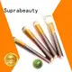 rainbow best rated makeup brush sets with curved synthetic hair for students 1