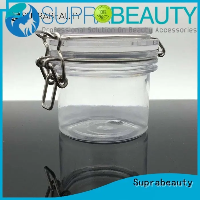 round frosted glass cosmetic bottles with silicone ring for petroleum jelly Suprabeauty 1