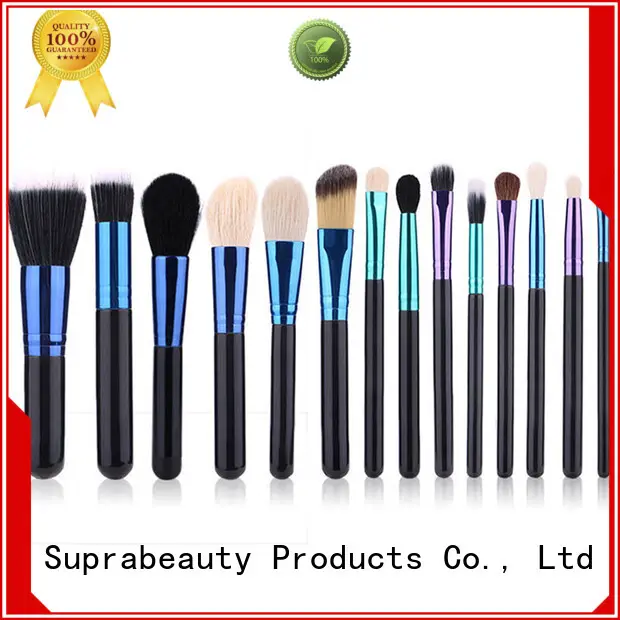 Suprabeauty cruelty best quality makeup brush sets with brush belt for loose powder 1