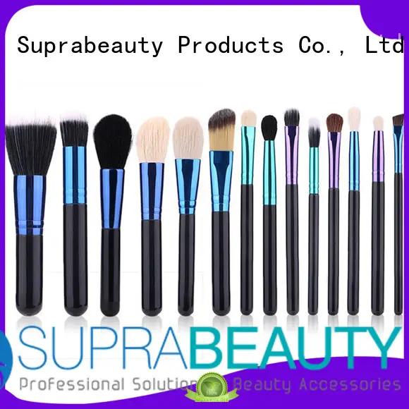 Suprabeauty aluminum beauty brushes set with brush belt for loose powder 1