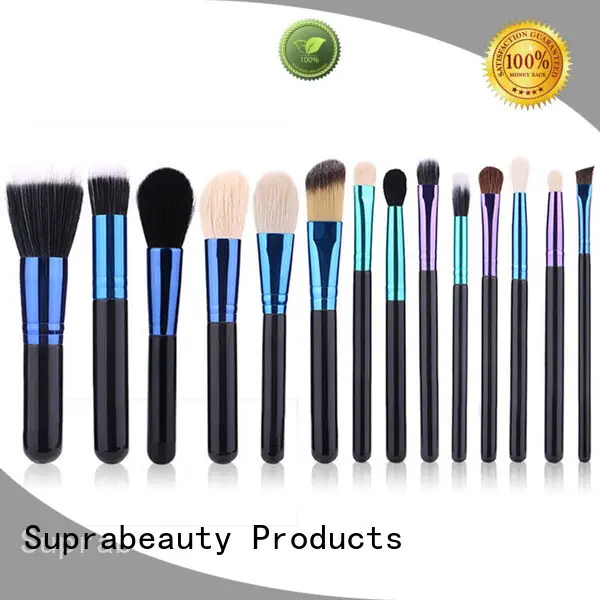 Goat hair makeup brush kit Suprabeauty 14pcs makeup brush kit SP0022 1