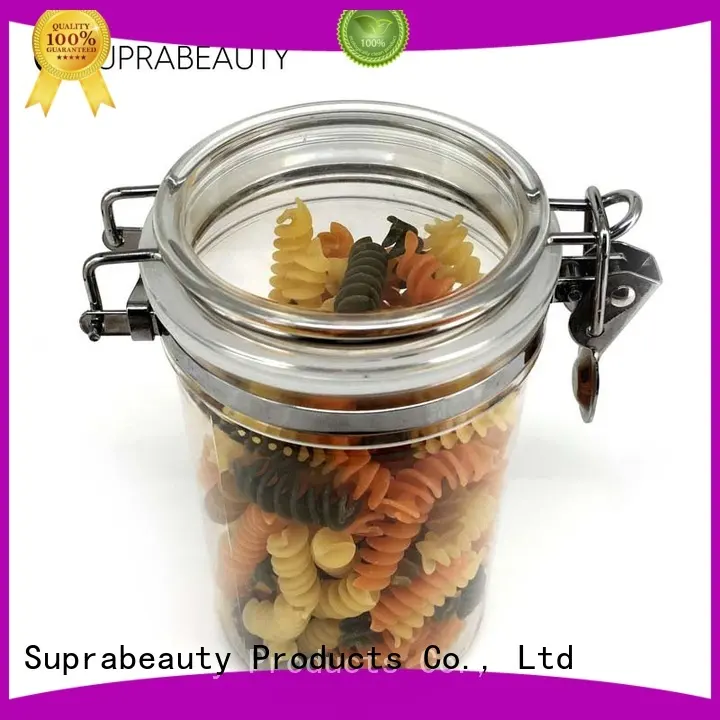Suprabeauty bulk cosmetic jars with stainless steel for bath salt 1