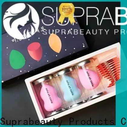 Suprabeauty brand customized color 12pcs natural hair foundation powder eye brow brushes tool custom logo Makeup Brush kit9 1