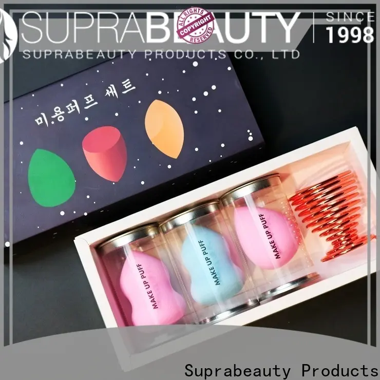 Suprabeauty brand customized color 12pcs natural hair foundation powder eye brow brushes tool custom logo Makeup Brush kit10 1