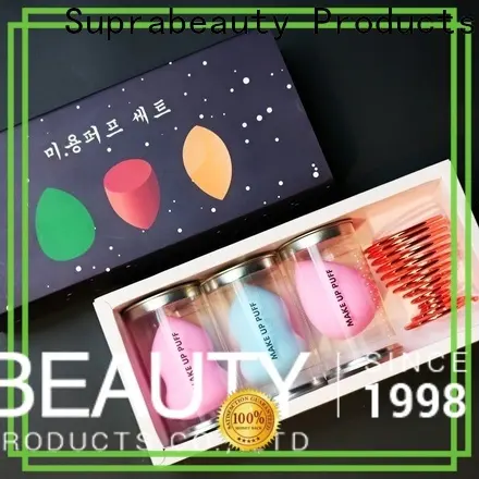 Suprabeauty brand customized color 12pcs natural hair foundation powder eye brow brushes tool custom logo Makeup Brush kit17 1