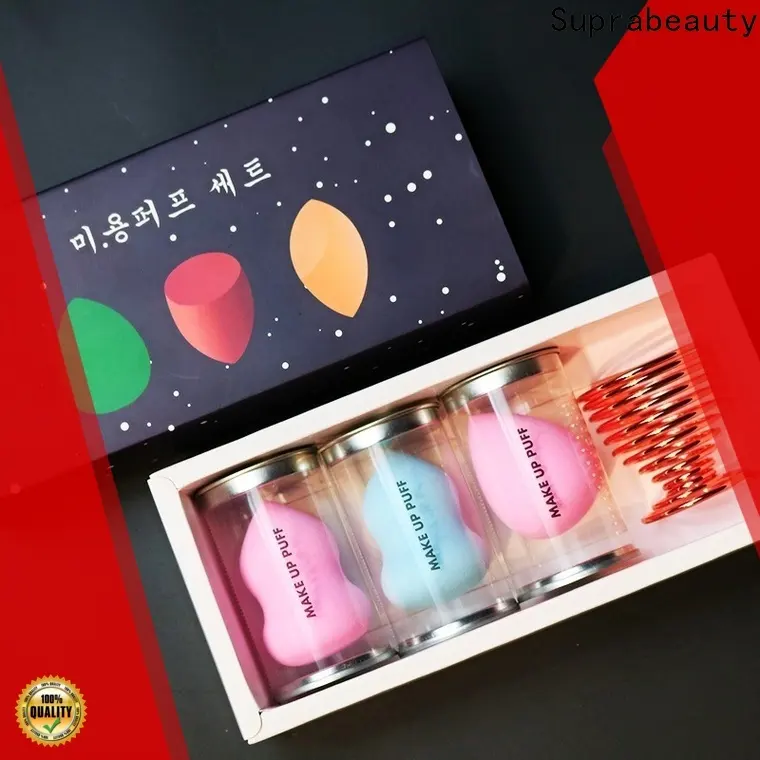 Suprabeauty brand customized color 12pcs natural hair foundation powder eye brow brushes tool custom logo Makeup Brush kit21 1