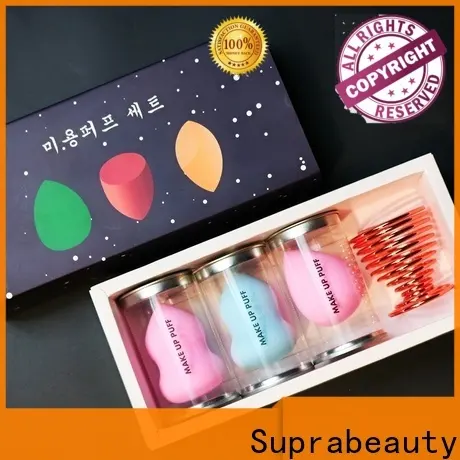 Suprabeauty brand customized color 12pcs natural hair foundation powder eye brow brushes tool custom logo Makeup Brush kit34 1
