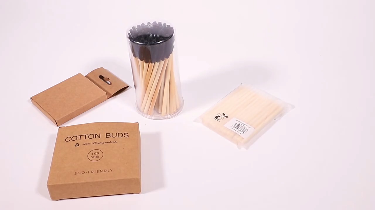 Suprabeauty Einweg-Mascara-Spoolies aus Bambus, umweltfreundliches Material 1