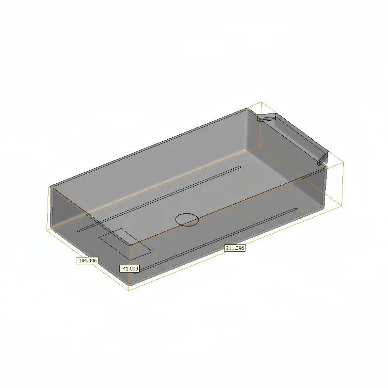 Moulage par injection de plastique personnalisé 226,5 x 199 x 105 mm / ensemble 3