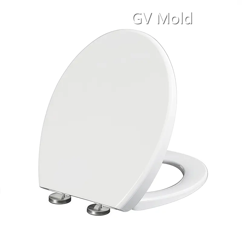 Custom Plastic Injection Mould for White Toilet Seat Cover 1