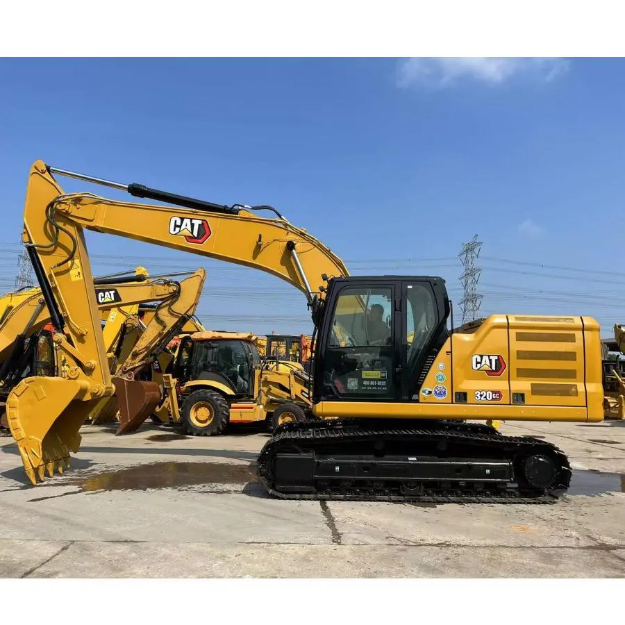 Mataas na Kalidad na Ginamit na CAT 320GC Excavator na may Breaker Hammer Line at Bagong Pintura 1