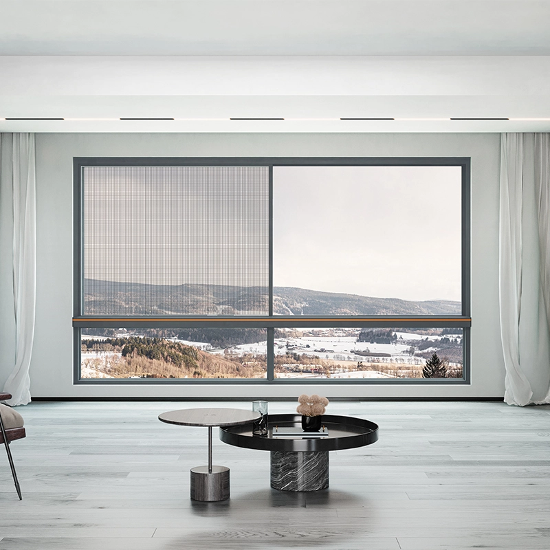 Balkon-Aluminium-Schiebefenster mit fünf Schienen und neuem Design 1