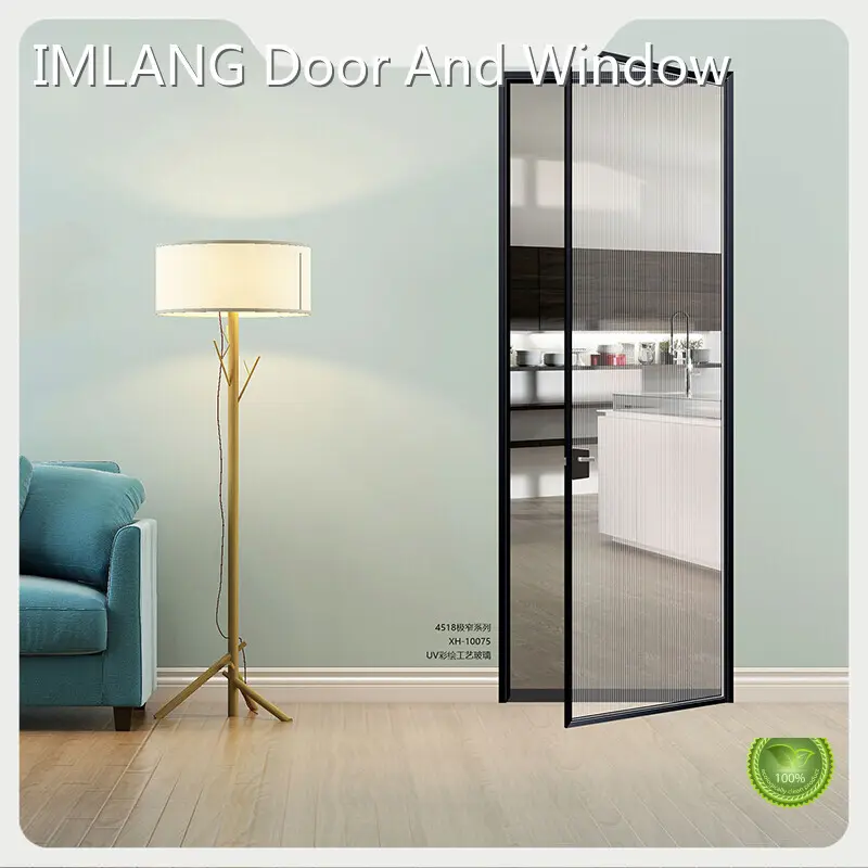 IMLANG Aluminium Double Swing Door Single Fan Height 1500mm-2800m Aluminium Double Swing Doorsuppliers 1
