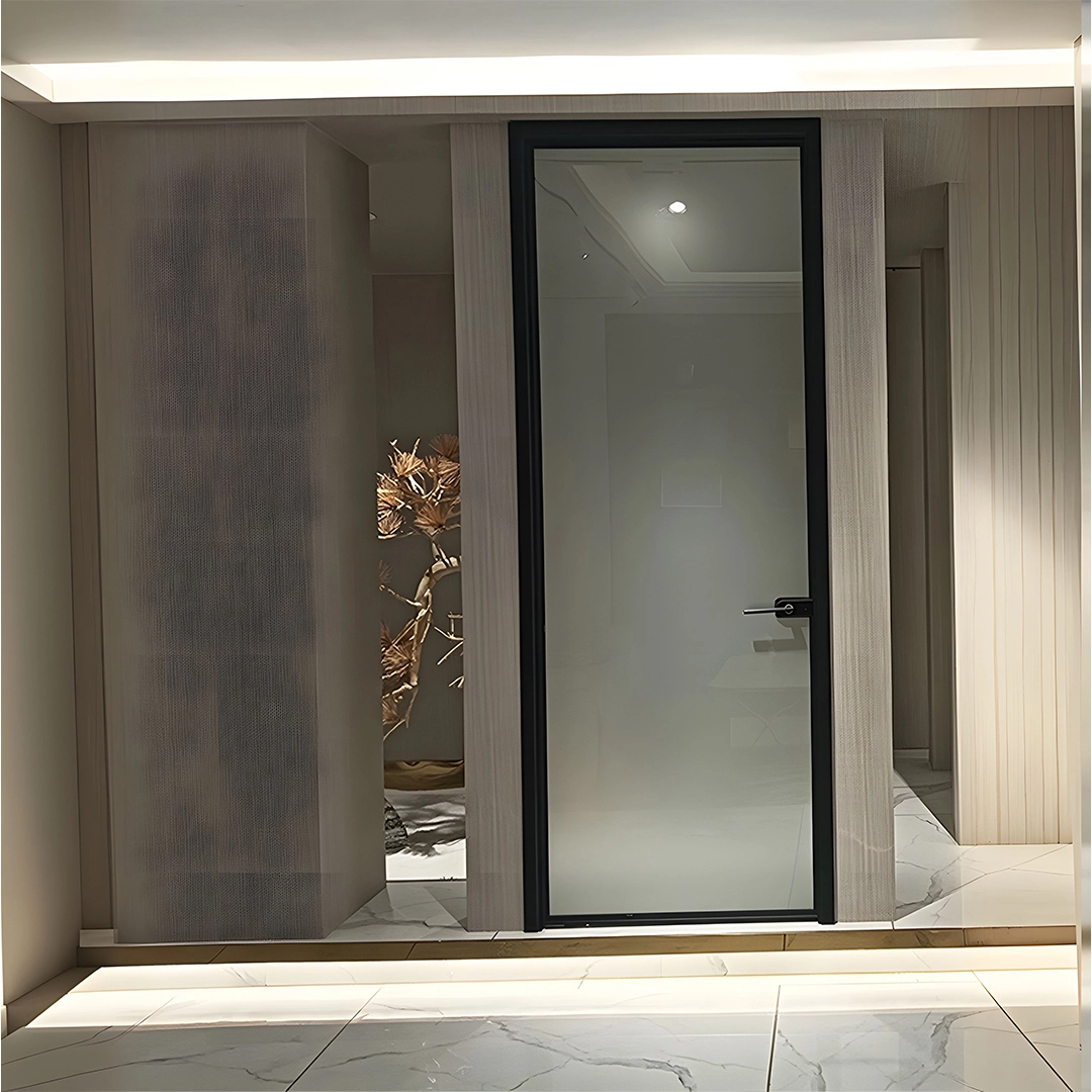 Moderne Pendeltür aus Aluminium 1