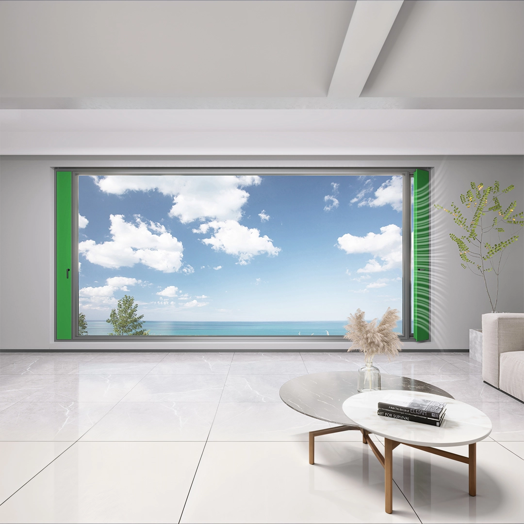 Aluminum 112 Micro ventilation casement inswing window 1