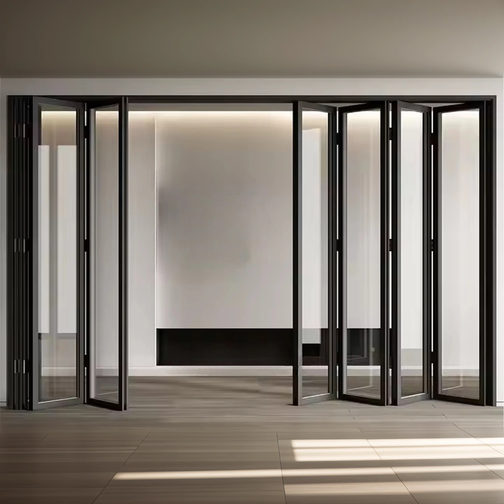 Aluminium thermal break bi folding doors 1