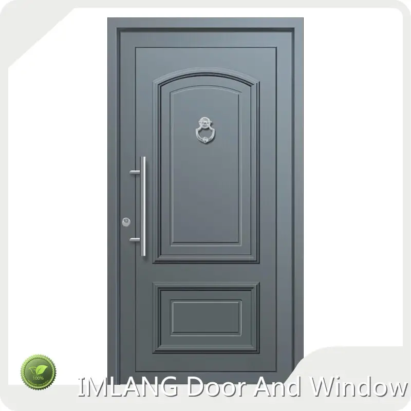 Últimas puertas antirrobo de aluminio, acero de nogal 1