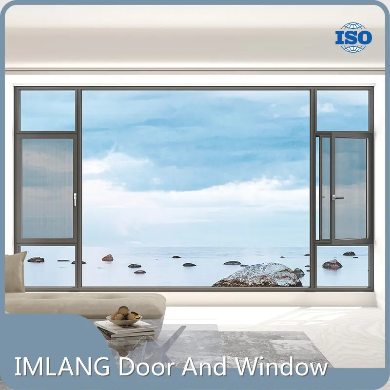 IMLANG Tilt Turn Aluminium Windows Foam and Wooden Frame/Eco-friendly Wooden Case Tilt Turn Aluminium Windowsfactory 1