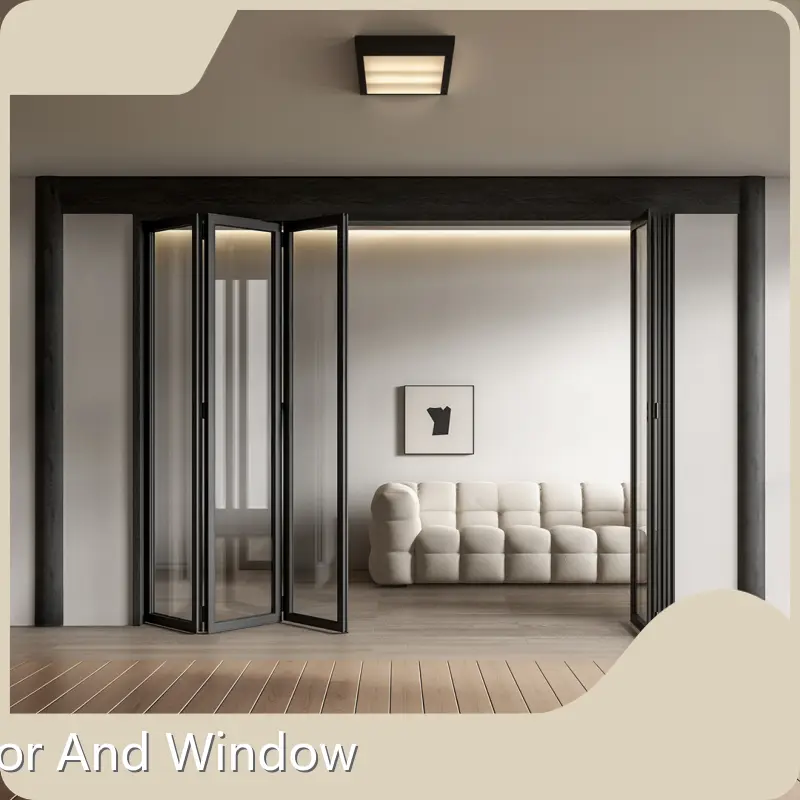 Mejores puertas plegables de aluminio puerta plegable de Imlang 1