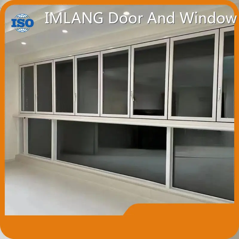 Fabricantes de ventanas comerciales de aluminio con marco de espuma y madera/caja de madera ecológica de IMLANG 1