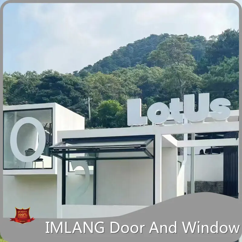 Ventanas de aluminio innovadoras de fábrica lisas blancas plegables verticales 1