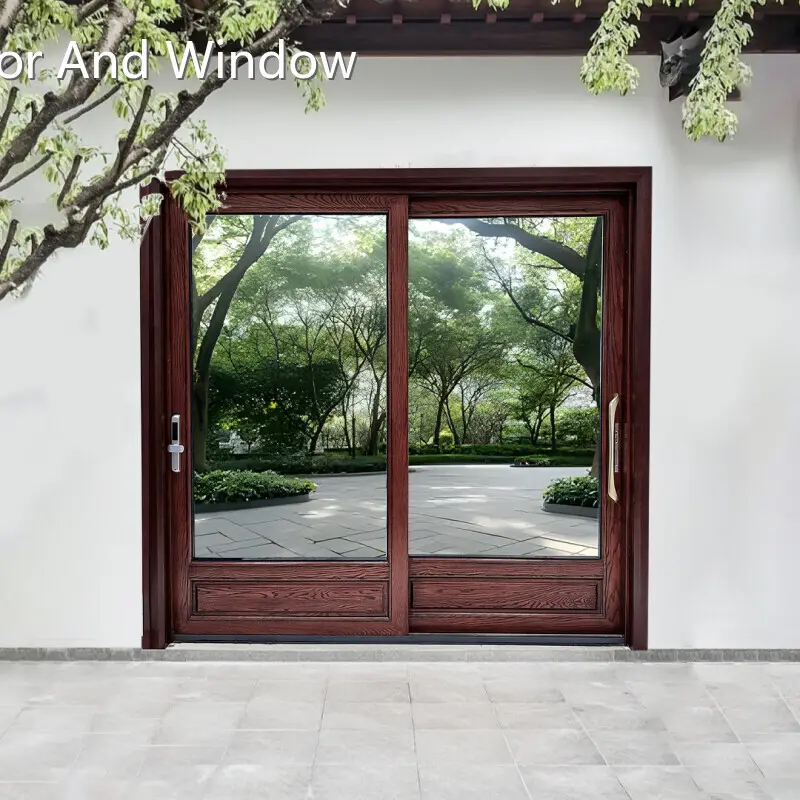 Custom Aluminum Door Suppliers Black Crystal Sand 1