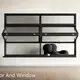 Ventana de vidrio plegable vertical de aluminio-1 1